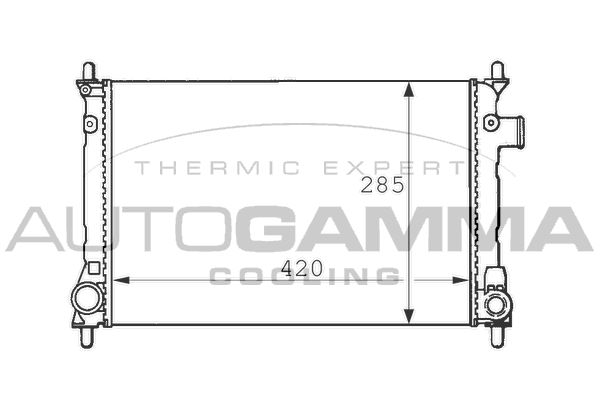 100683 AUTOGAMMA Радиатор, охлаждение двигателя