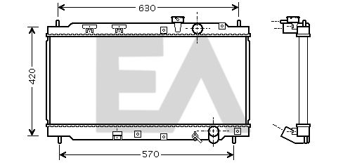 31R26057 EACLIMA Радиатор, охлаждение двигателя