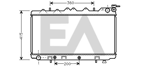 31R18057 EACLIMA Радиатор, охлаждение двигателя