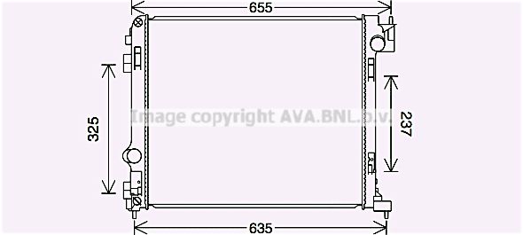 DN2444 AVA QUALITY COOLING Радиатор, охлаждение двигателя