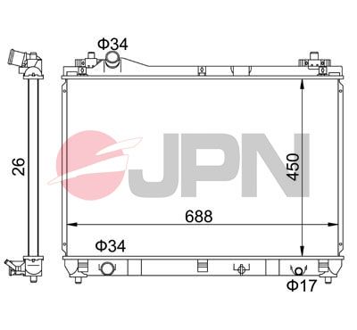 60C9049JPN JPN Радиатор, охлаждение двигателя