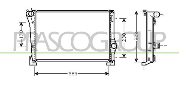 FT133R008 PRASCO Радиатор, охлаждение двигателя