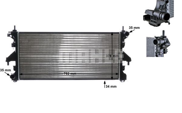 CR886000S MAHLE Радиатор, охлаждение двигателя