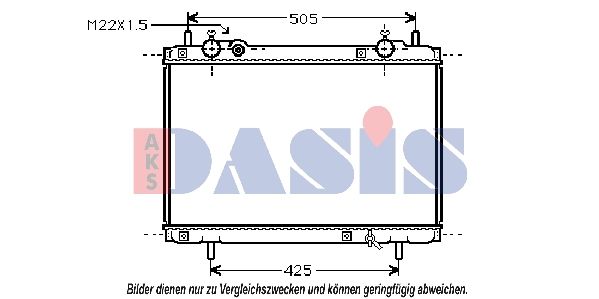 080970N AKS DASIS Радиатор, охлаждение двигателя