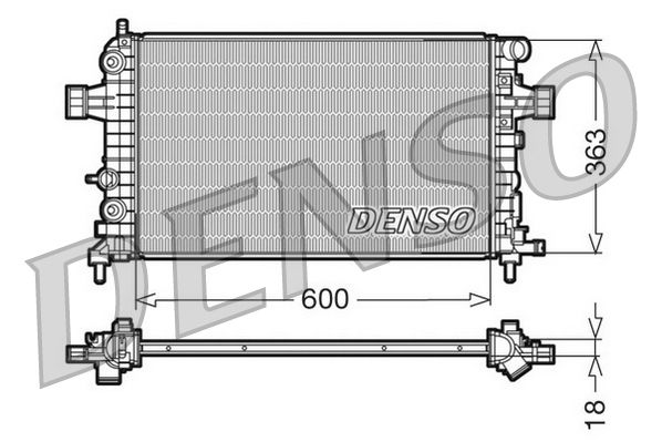 DRM20101 DENSO Радиатор, охлаждение двигателя