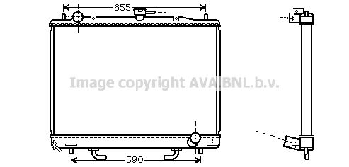 MT2163 AVA QUALITY COOLING Радиатор, охлаждение двигателя