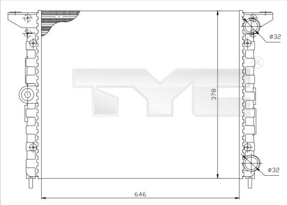 7370015 TYC Радиатор, охлаждение двигателя