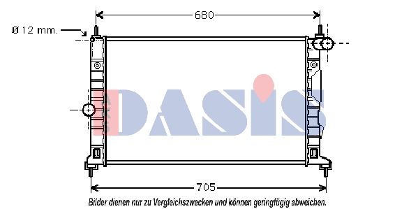 190007N AKS DASIS Радиатор, охлаждение двигателя