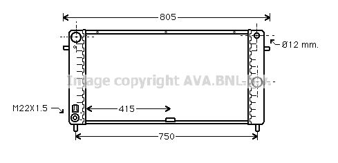 OL2106 AVA QUALITY COOLING Радиатор, охлаждение двигателя