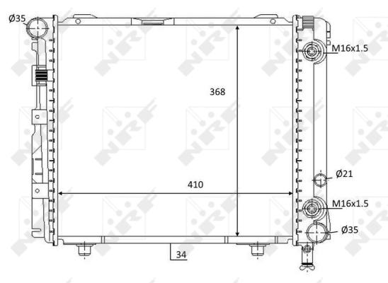 WG1723636 WILMINK GROUP Радиатор, охлаждение двигателя