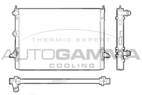 102952 AUTOGAMMA Радиатор, охлаждение двигателя