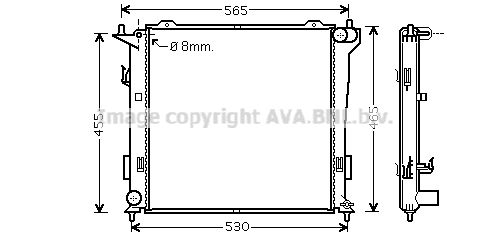 HY2181 AVA QUALITY COOLING Радиатор, охлаждение двигателя