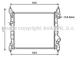 CT2070 AVA QUALITY COOLING Радиатор, охлаждение двигателя