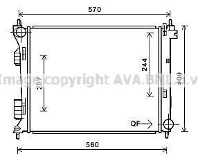 HY2274 AVA QUALITY COOLING Радиатор, охлаждение двигателя