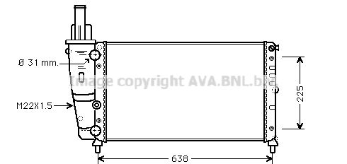 FT2228 AVA QUALITY COOLING Радиатор, охлаждение двигателя