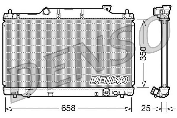 DRM40007 DENSO Радиатор, охлаждение двигателя