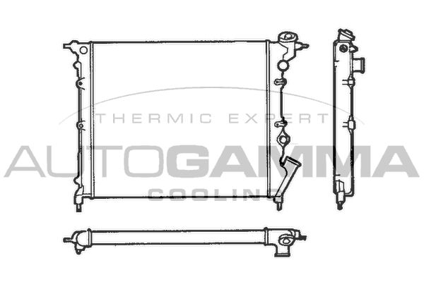 100851 AUTOGAMMA Радиатор, охлаждение двигателя