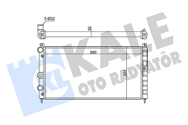 348265 KALE OTO RADYATÖR Радиатор, охлаждение двигателя