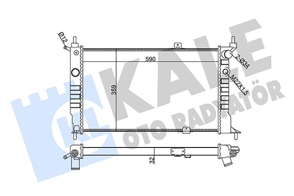 370900 KALE OTO RADYATÖR Радиатор, охлаждение двигателя