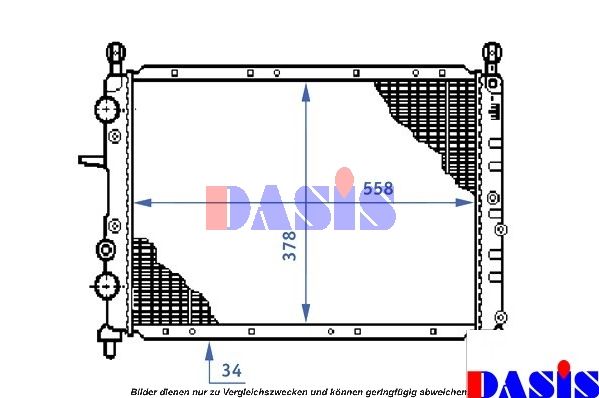 080000N AKS DASIS Радиатор, охлаждение двигателя