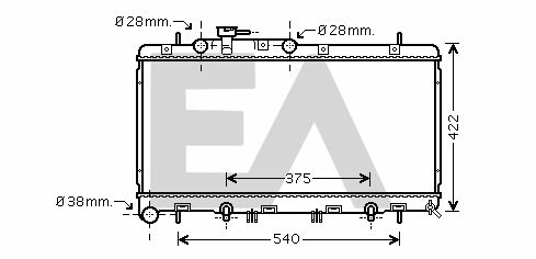 31R68032 EACLIMA Радиатор, охлаждение двигателя