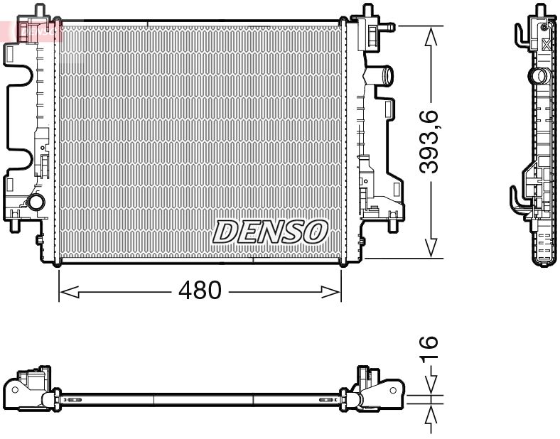 DRM23113 DENSO Радиатор, охлаждение двигателя