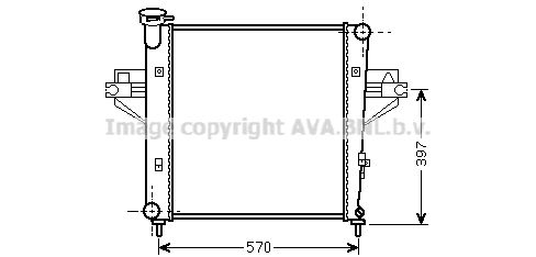 JE2042 AVA QUALITY COOLING Радиатор, охлаждение двигателя