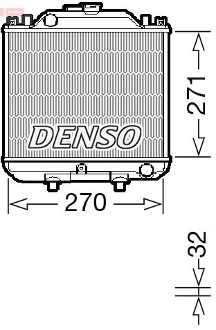 DRM99011 DENSO Радиатор, охлаждение двигателя