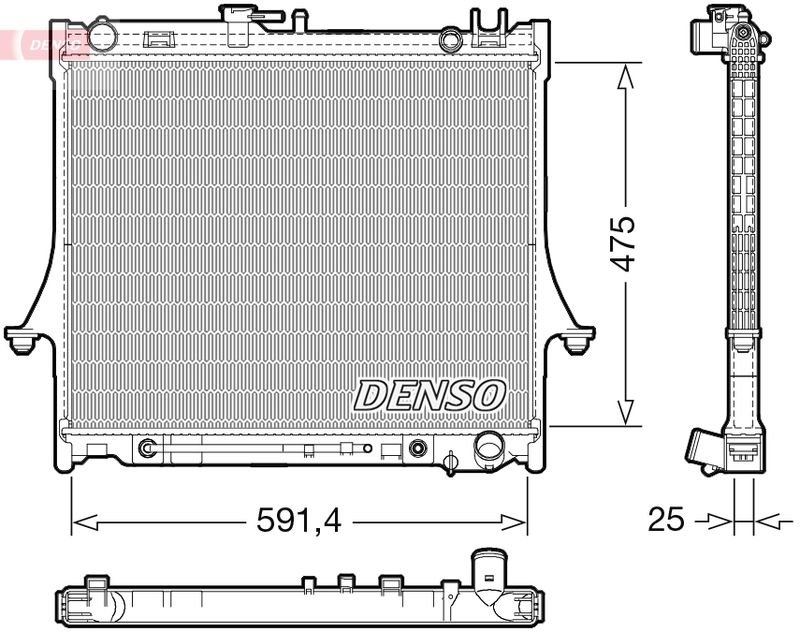 DRM99015 DENSO Радиатор, охлаждение двигателя