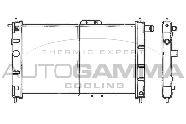 101159 AUTOGAMMA Радиатор, охлаждение двигателя