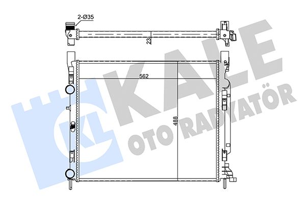 351010 KALE OTO RADYATÖR Радиатор, охлаждение двигателя