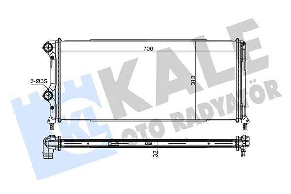 235600 KALE OTO RADYATÖR Радиатор, охлаждение двигателя