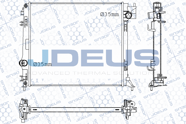 M0190780 JDEUS Радиатор, охлаждение двигателя