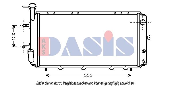 350110N AKS DASIS Радиатор, охлаждение двигателя