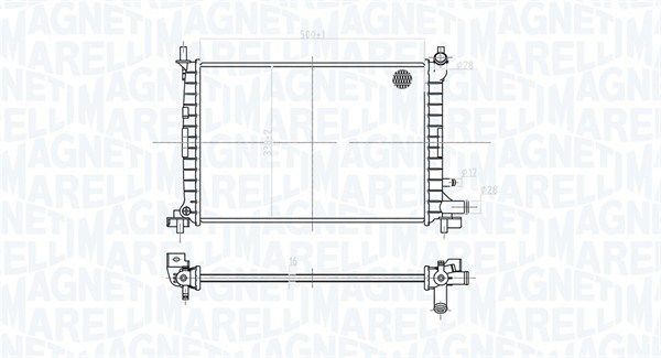 350213176900 MAGNETI MARELLI Радиатор, охлаждение двигателя