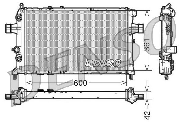 DRM20016 DENSO Радиатор, охлаждение двигателя