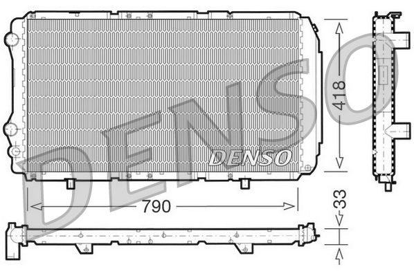 DRM09076 DENSO Радиатор, охлаждение двигателя