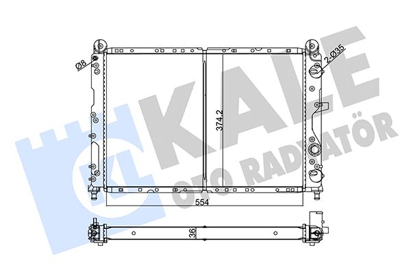 102100 KALE OTO RADYATÖR Радиатор, охлаждение двигателя