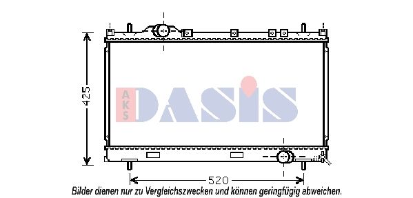 520112N AKS DASIS Радиатор, охлаждение двигателя