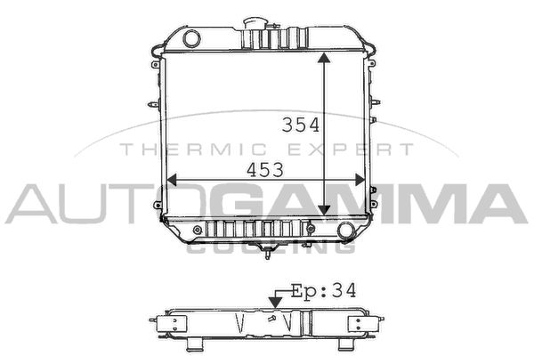 100722 AUTOGAMMA Радиатор, охлаждение двигателя