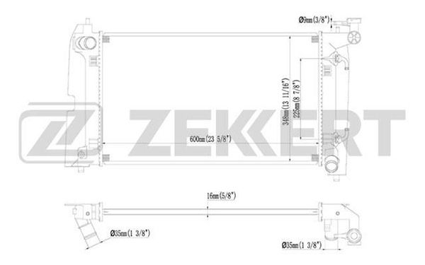 MK1224 ZEKKERT Радиатор, охлаждение двигателя