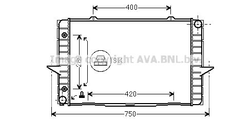 VO2064 AVA QUALITY COOLING Радиатор, охлаждение двигателя