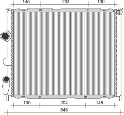 350213989000 MAGNETI MARELLI Радиатор, охлаждение двигателя