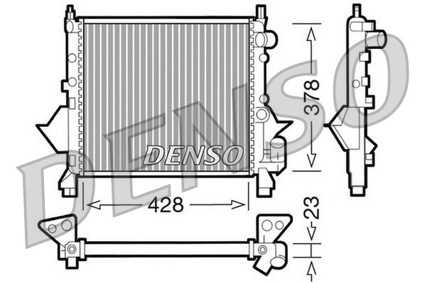 DRM23080 DENSO Радиатор, охлаждение двигателя