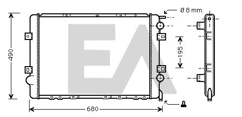 31R60132 EACLIMA Радиатор, охлаждение двигателя