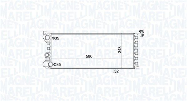 350213154100 MAGNETI MARELLI Радиатор, охлаждение двигателя