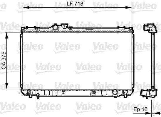 734499 VALEO Радиатор, охлаждение двигателя