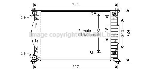 AIA2241 AVA QUALITY COOLING Радиатор, охлаждение двигателя