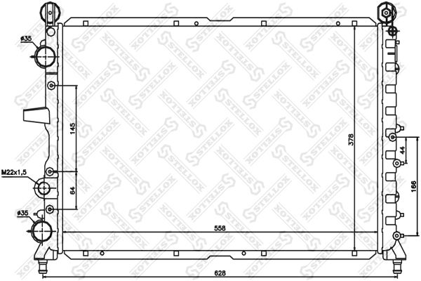 1025483SX STELLOX Радиатор, охлаждение двигателя