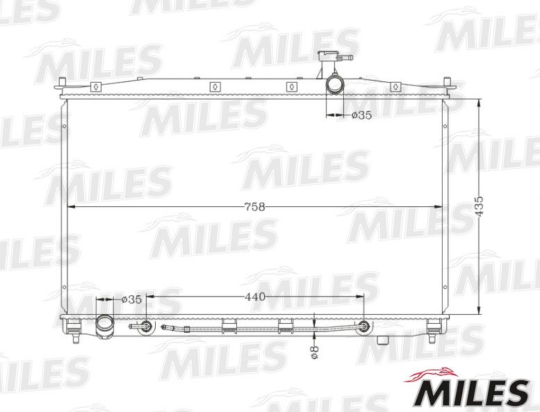 ACRB205 MILES Радиатор, охлаждение двигателя